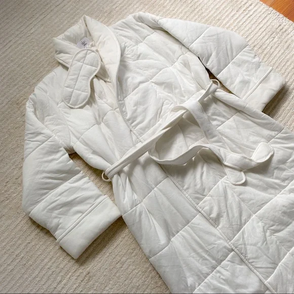 NWT Skin x J. Crew quilted robe - Picture 4 of 16